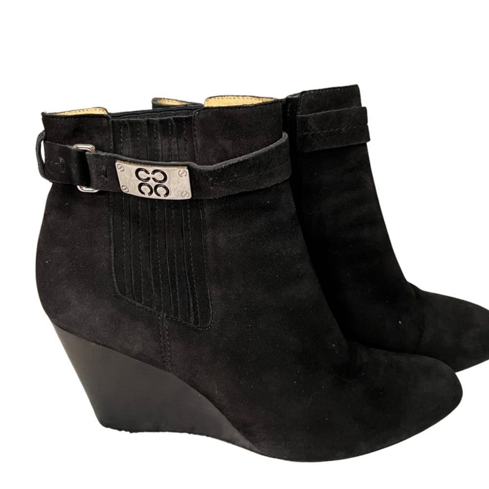 Coach Black Suede Ankle Booties